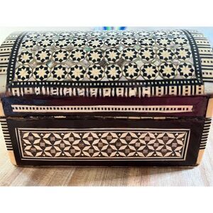 Egyptian Handmade Wood Jewelry Box Inlaid with Mother of Pearl​
